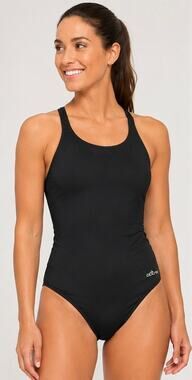 Dolfin Black One Piece Swimsuit Women’s Athletic Racerback Training Swim Size 14